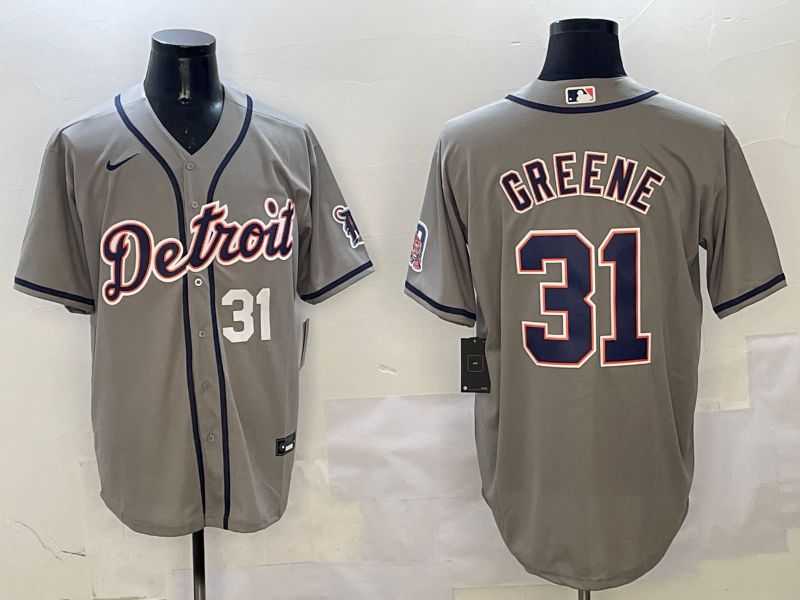 Men Detroit Tigers #31 Greene Grey Game 2025 Nike MLB Jersey style 3123